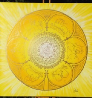 Mandala Sechsblttrige Rose